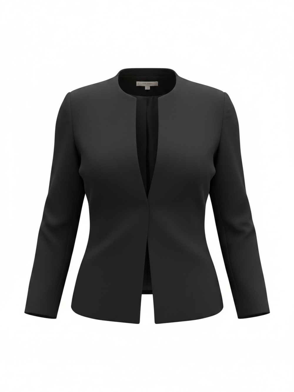Jones Studio Black Open-Front Collarless Blazer